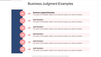 Business Judgment Examples In Powerpoint And Google Slides Cpb