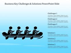 Business key challenges and solutions powerpoint slide