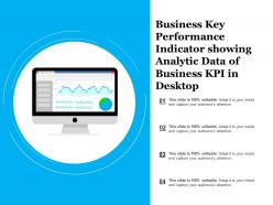 Business key performance indicator showing analytic data of business kpi in desktop