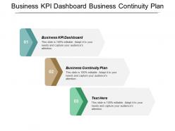 Business kip dashboard business continuity plan engagement commitment cpb