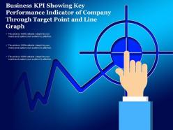 Business kpi showing key performance indicator of company through target point and line graph