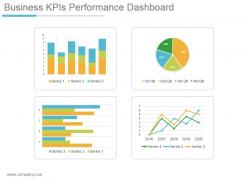 Business kpis performance dashboard powerpoint slide clipart