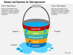 Business lead generation for sales improvement flat powerpoint design