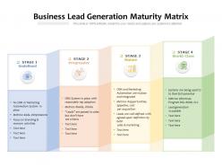 Business lead generation maturity matrix