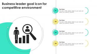 Business Leader Goal Icon For Competitive Environment