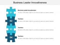 Business leader innovativeness ppt powerpoint presentation file graphics cpb