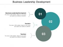 Business leadership development ppt powerpoint presentation diagram lists cpb