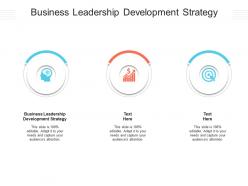 Business leadership development strategy ppt powerpoint presentation show images cpb