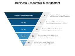 Business leadership management ppt powerpoint presentation outline graphics design cpb