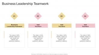 Business Leadership Teamwork In Powerpoint And Google Slides Cpb