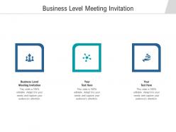 Business level meeting invitation ppt powerpoint presentation outline slide portrait cpb