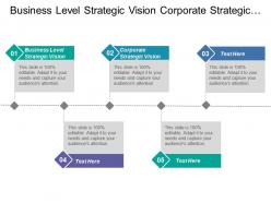 Business level strategic vision corporate strategic vision strategy general