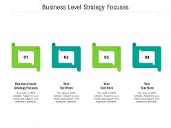 Business level strategy focuses ppt powerpoint presentation pictures slides cpb