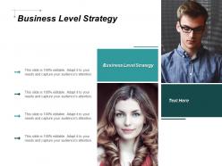 Business level strategy ppt powerpoint presentation portfolio background cpb