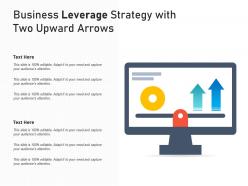 Business Leverage Strategy With Two Upward Arrows