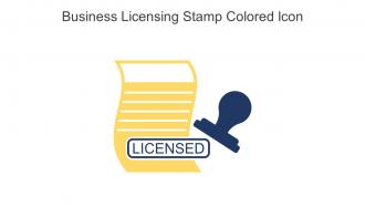 Business Licensing Stamp Colored Icon In Powerpoint Pptx Png And Editable Eps Format