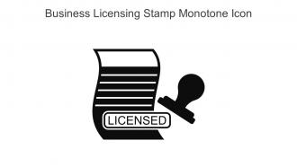 Business Licensing Stamp Monotone Icon In Powerpoint Pptx Png And Editable Eps Format