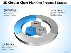 Business life cycle diagram 3d circular chart planning process stages powerpoint templates