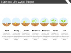 Business life cycle stages powerpoint slide graphics