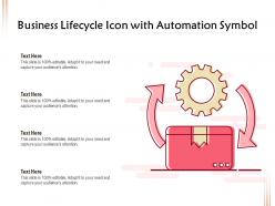 Business lifecycle icon with automation symbol