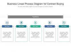 Business Linear Process Diagram For Contract Buying Infographic Template