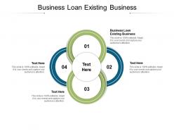 Business loan existing business ppt powerpoint presentation professional format ideas cpb