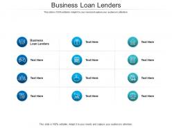 Business loan lenders ppt powerpoint presentation icon elements cpb