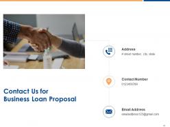 Business loan proposal powerpoint presentation slides