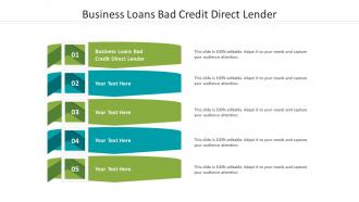 Business loans bad credit direct lender ppt powerpoint presentation outline cpb