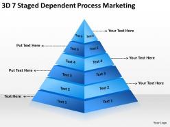 Business Logic Diagram 3d 7 Staged Dependent Process Marketing Powerpoint Templates 0522