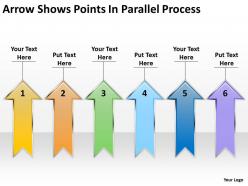 Business logic diagram arrow shows points parallel process powerpoint slides