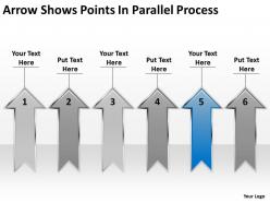 Business logic diagram arrow shows points parallel process powerpoint slides