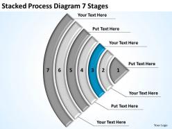 Business logic diagram stacked process 7 stages powerpoint slides