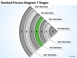 Business logic diagram stacked process 7 stages powerpoint slides