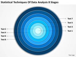 Business logic diagram statistical techniques of data analysis 8 stages powerpoint slides