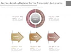 Business logistics customer service presentation backgrounds