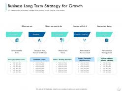 Business long term strategy for growth series b financing investors pitch deck for companies