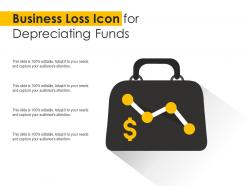 Business loss icon for depreciating funds