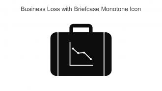 Business Loss With Briefcase Monotone Icon In Powerpoint Pptx Png And Editable Eps Format