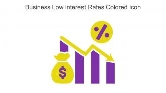 Business Low Interest Rates Colored Icon In Powerpoint Pptx Png And Editable Eps Format