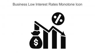 Business Low Interest Rates Monotone Icon In Powerpoint Pptx Png And Editable Eps Format