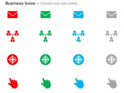 Business mail organizational chart target selection ppt icons graphics