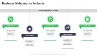 Business Maintenance Includes In Powerpoint And Google Slides Cpb