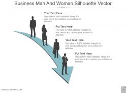 Business man and woman silhouette vector presentation images