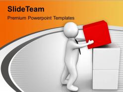 Business man arranges cubes business development powerpoint templates ppt themes and graphics 0213