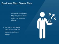 Business man game plan