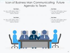 Business Man Icon Building Communicating Strategy Team Agenda Stakeholders