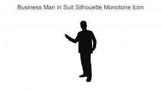 Business Man In Suit Silhouette Monotone Icon In Powerpoint Pptx Png And Editable Eps Format