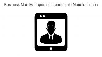 Business Man Management Leadership Monotone Icon In Powerpoint Pptx Png And Editable Eps Format