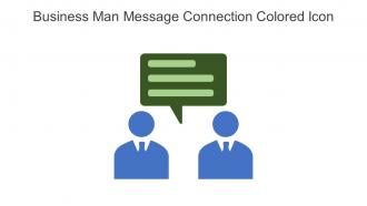 Business Man Message Connection Colored Icon In Powerpoint Pptx Png And Editable Eps Format